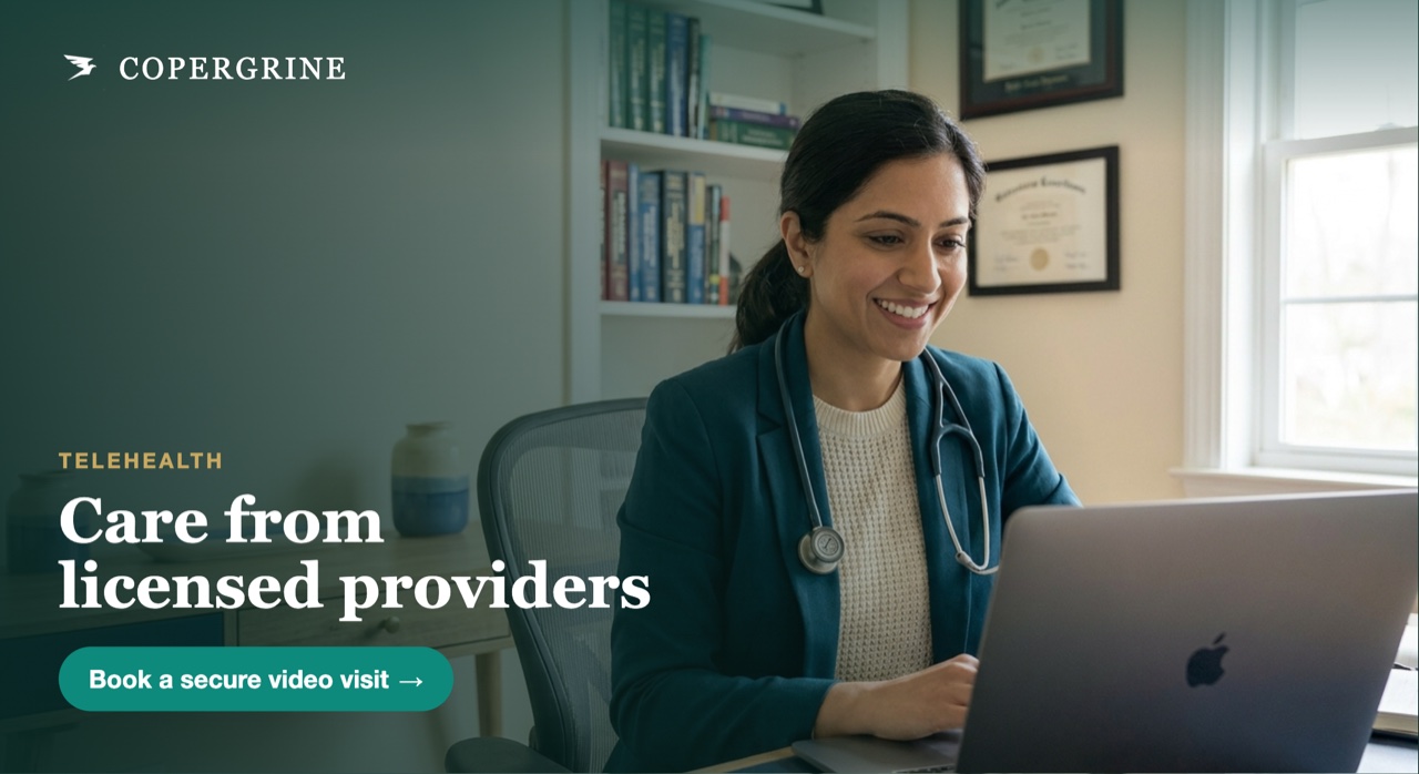 Care from licensed providers — book a secure video visit